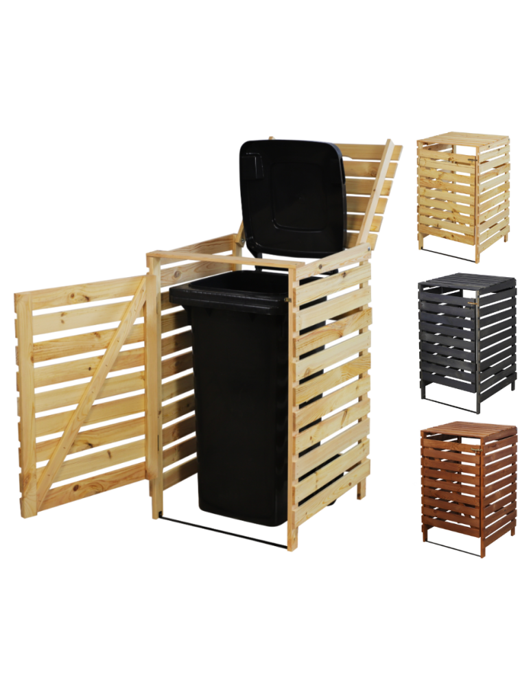 Obudowy na Kosze - Pojedyncza obudowa na kosze OBK 1x120L Naturalna - product b2b.wamar.biz 1