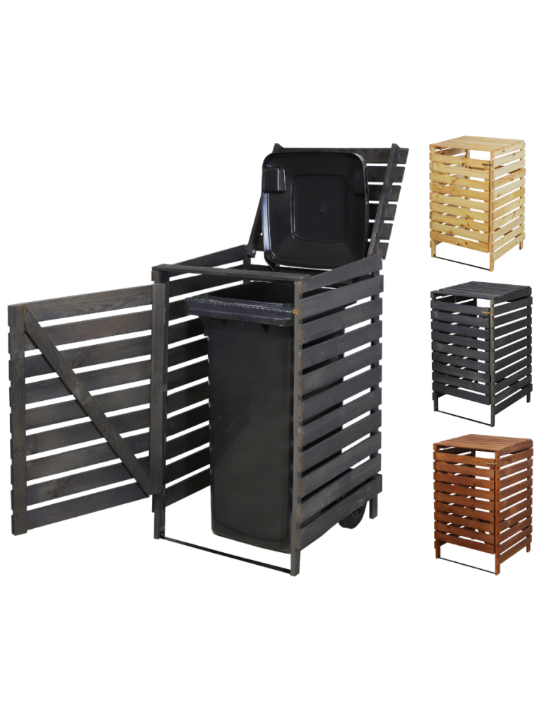 Obudowy na Kosze - Pojedyncza obudowa na kosze OBK 1x120L Antracytowa - product b2b.wamar.biz 1