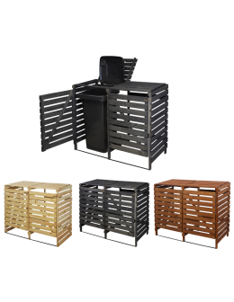 Podwójna obudowa na kosze OBK 2x120L Antracytowa