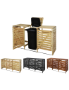 Potrójna obudowa na kosze OBK 3x120L Naturalna