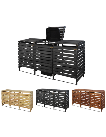 Potrójna obudowa na kosze OBK 3x120L Antracytowa