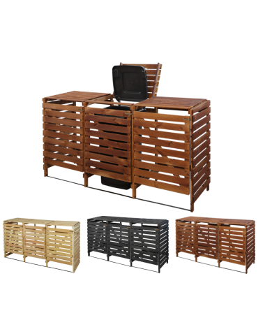 Potrójna obudowa na kosze OBK 3x120L Brązowa