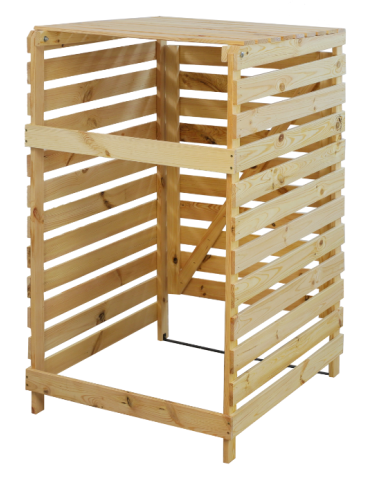 Obudowy na Kosze - Pojedyncza obudowa na kosze OBK 1x240L Naturalna - product 4