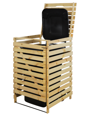 Obudowy na Kosze - Pojedyncza obudowa na kosze OBK 1x240L Naturalna - product 6