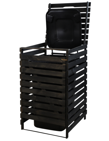 Obudowy na Kosze - Pojedyncza obudowa na kosze OBK 1x240L Antracytowa - product 3