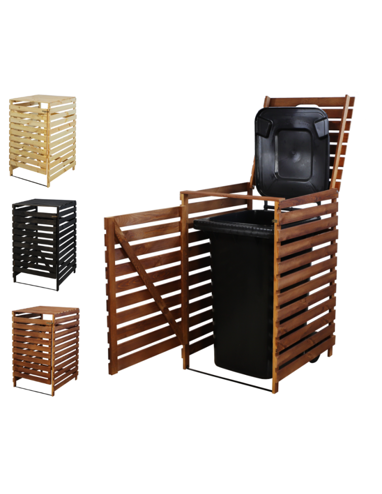 Obudowy na Kosze - Pojedyncza obudowa na kosze OBK 1x240L Brązowa - product b2b.wamar.biz 1