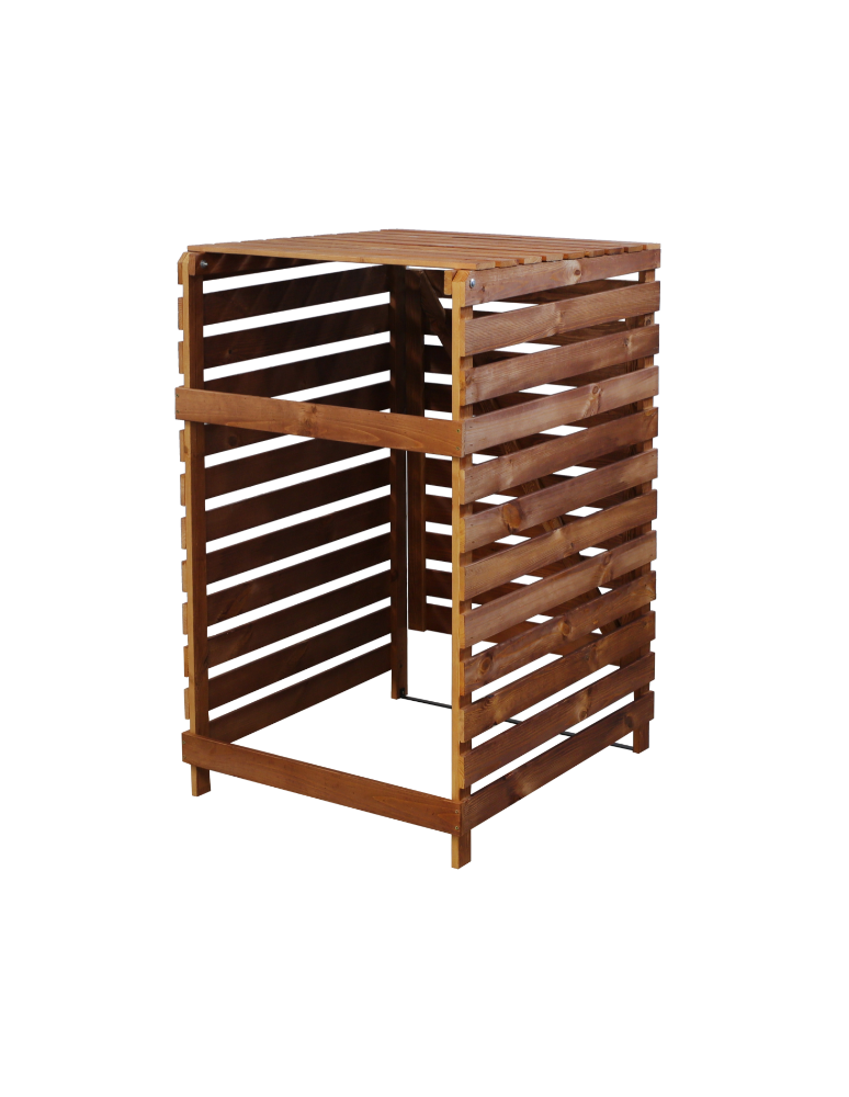 Obudowy na Kosze - Pojedyncza obudowa na kosze OBK 1x240L Brązowa - product b2b.wamar.biz 2