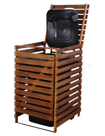 Obudowy na Kosze - Pojedyncza obudowa na kosze OBK 1x240L Brązowa - product 3