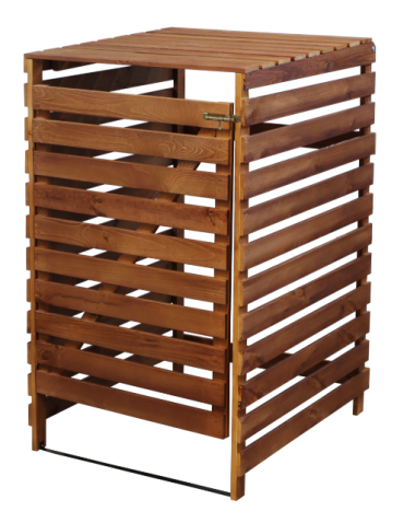 Obudowy na Kosze - Pojedyncza obudowa na kosze OBK 1x240L Brązowa - product 4