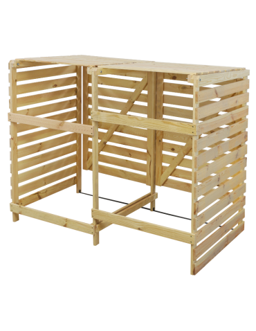 Podwójna obudowa na kosze OBK 2x240L Naturalna - product 2