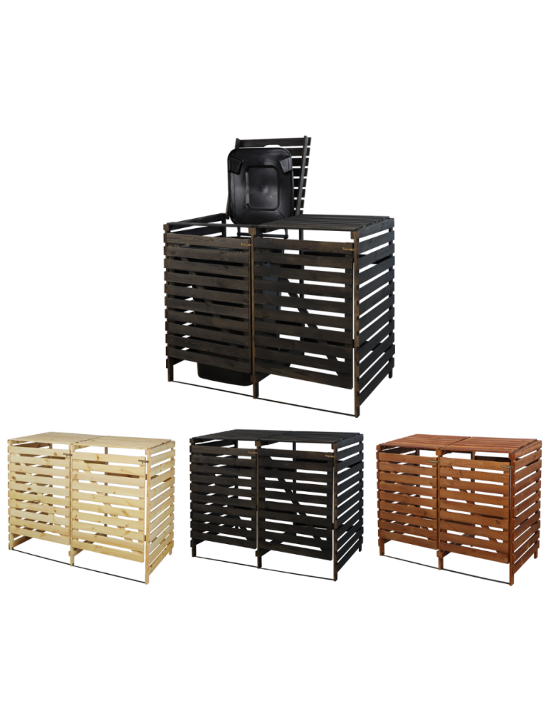Obudowy na Kosze - Podwójna obudowa na kosze OBK 2x240L Antracytowa - product b2b.wamar.biz 1