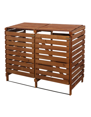 Obudowy na Kosze - Podwójna obudowa na kosze OBK 2x240L Brązowa - product 4