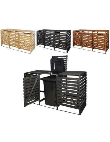 Potrójna obudowa na kosze OBK 3x240L Antracytowa