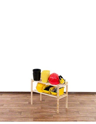 Regały - Sosnowy Regał 2-półkowy RA – Naturalny - product 7