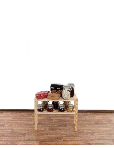 Regały - Sosnowy Regał 2-półkowy RA – Naturalny - product 9