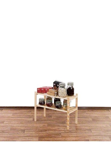 Regały - Sosnowy Regał 2-półkowy RA – Naturalny - product 10