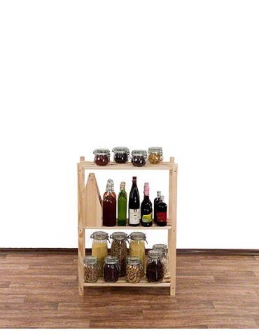 Regały - Sosnowy Regał 3-półkowy RA – Naturalny - product 4