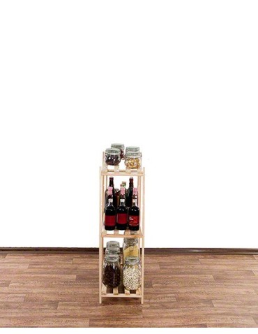 Regały - Sosnowy Regał 3-półkowy RA – Naturalny - product 6