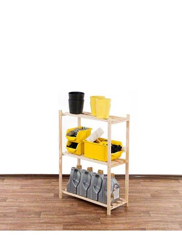 Regały - Sosnowy Regał 3-półkowy RA – Naturalny - product 9