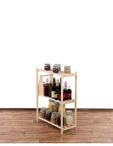 Regały - Sosnowy Regał 3-półkowy RA – Naturalny - product 10