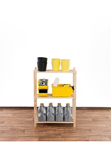 Regały - Sosnowy Regał 3-półkowy RA – Naturalny - product 11