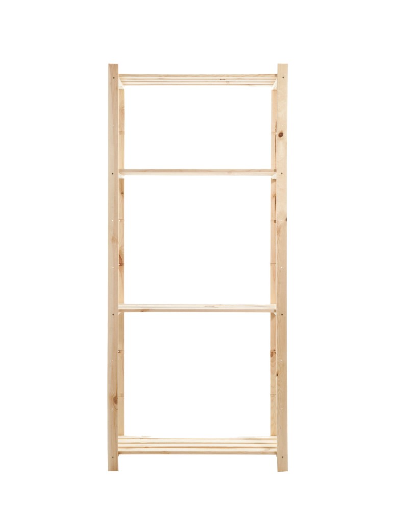 Regały - Sosnowy Regał 4-półkowy RA – Naturalny - product b2b.wamar.biz 3