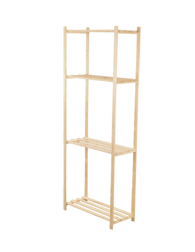 Regały - Sosnowy Regał 4-półkowy RA – Naturalny - product b2b.wamar.biz 4