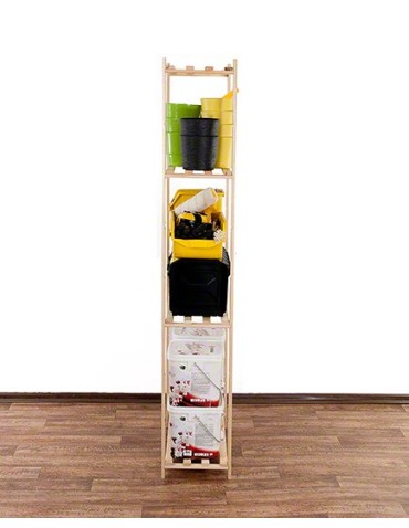 Regały - Sosnowy Regał 4-półkowy RA – Naturalny - product 10