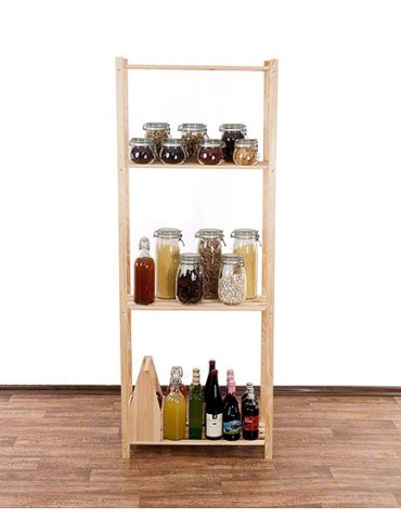 Regały - Sosnowy Regał 4-półkowy RA – Naturalny - product 13