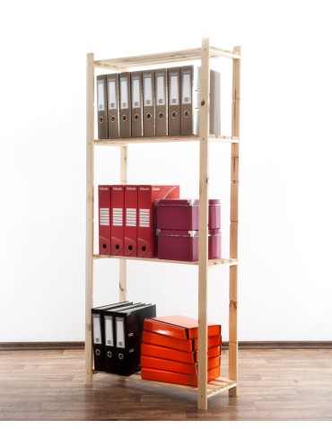 Regały - Sosnowy Regał 4-półkowy RA – Naturalny - product 16