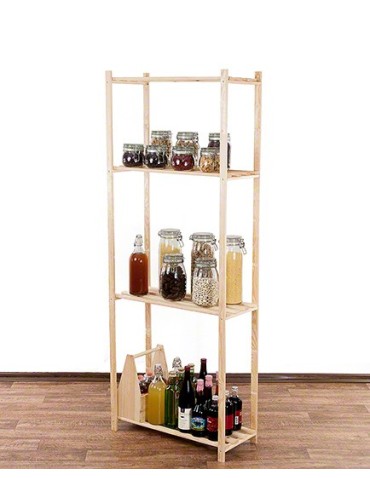 Regały - Sosnowy Regał 5-półkowy RA – Naturalny - product 6