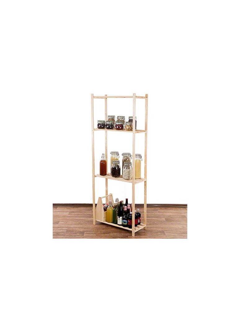 Regały - Sosnowy Regał 5-półkowy RA – Naturalny - product b2b.wamar.biz 6