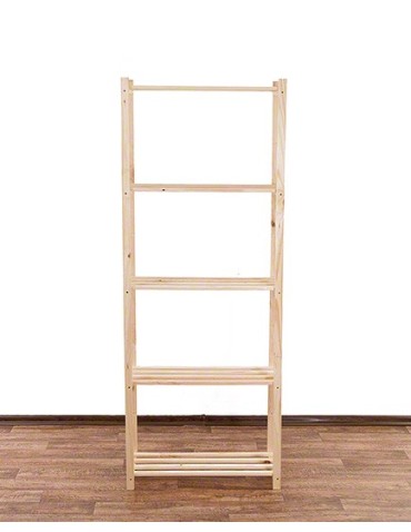 Regały - Sosnowy Regał 5-półkowy RA – Naturalny - product 8