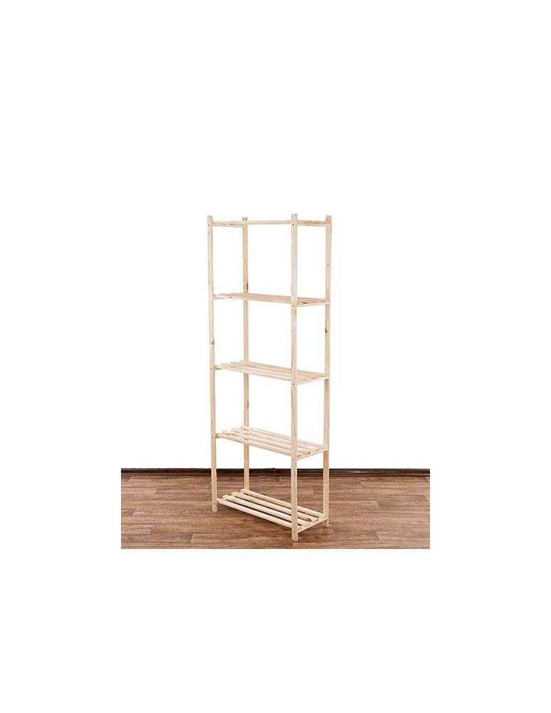 Regały - Sosnowy Regał 5-półkowy RA – Naturalny - product b2b.wamar.biz 9