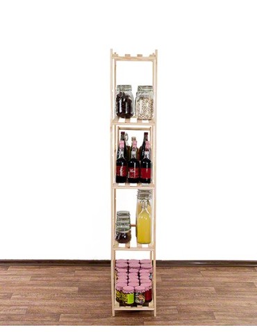 Regały - Sosnowy Regał 5-półkowy RA – Naturalny - product 13