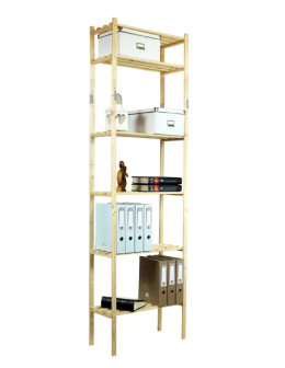 Sosnowy Regał 6-półkowy RA – Naturalny - product 2