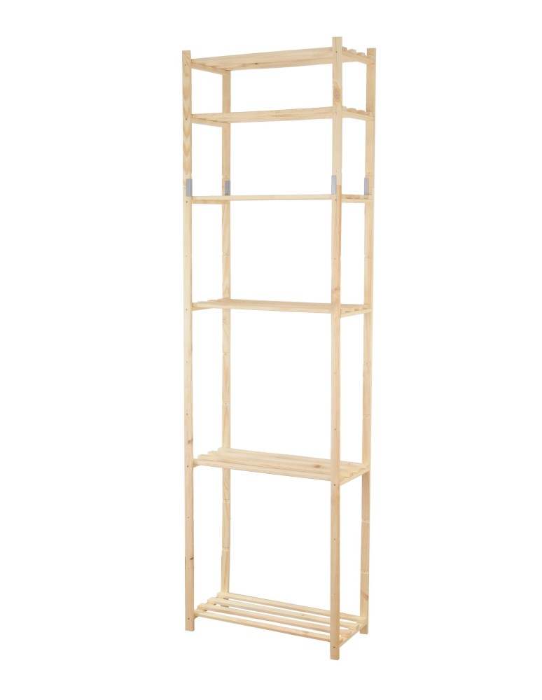 Regały - Sosnowy Regał 6-półkowy RA – Naturalny - product b2b.wamar.biz 3