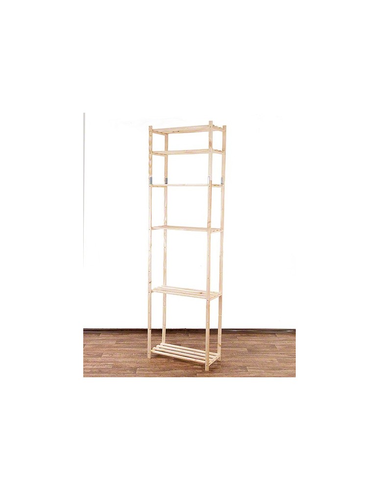 Regały - Sosnowy Regał 6-półkowy RA – Naturalny - product b2b.wamar.biz 9