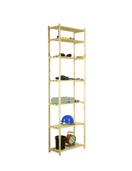 Sosnowy Regał 7-półkowy RA – Naturalny - product 2