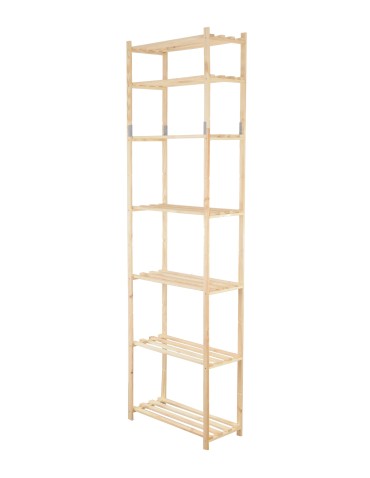 Regały - Sosnowy Regał 7-półkowy RA – Naturalny - product 3