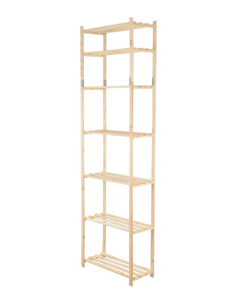 Regały - Sosnowy Regał 7-półkowy RA – Naturalny - product b2b.wamar.biz 3