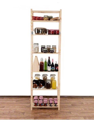 Regały - Sosnowy Regał 7-półkowy RA – Naturalny - product 6