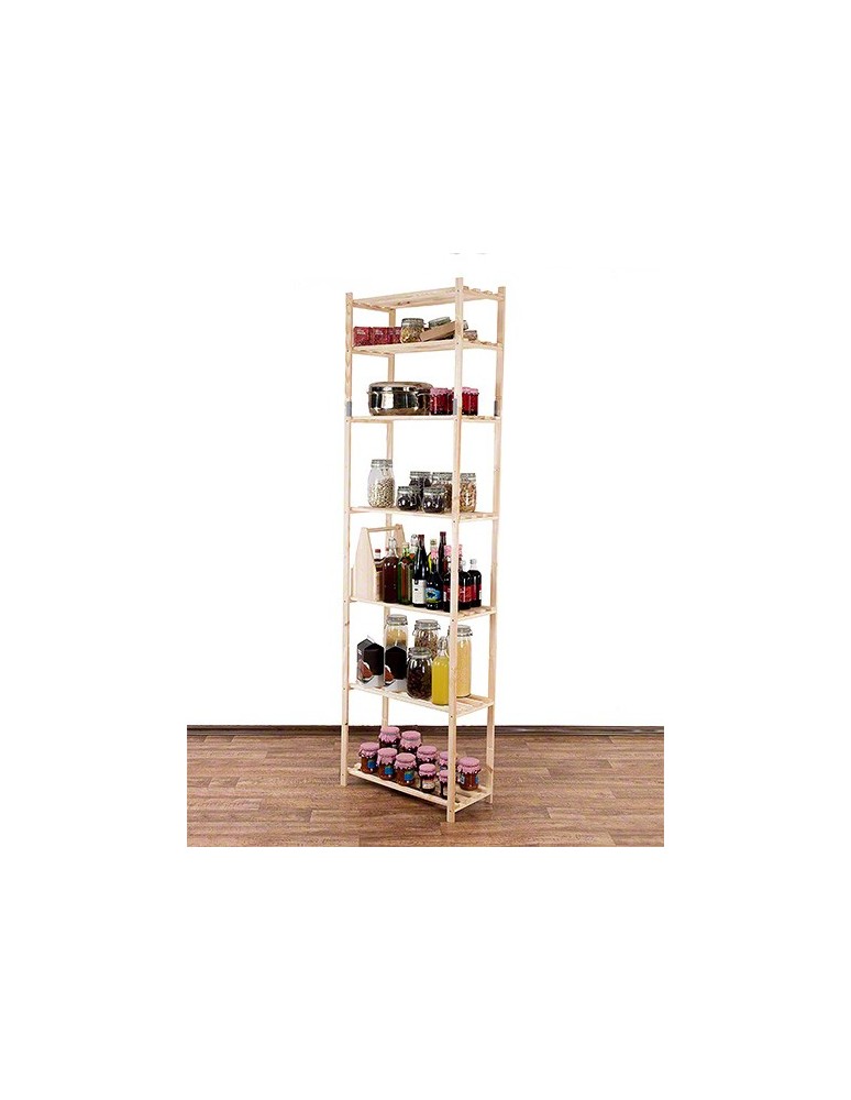 Regały - Sosnowy Regał 7-półkowy RA – Naturalny - product b2b.wamar.biz 7