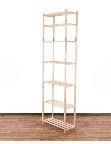 Regały - Sosnowy Regał 7-półkowy RA – Naturalny - product 10