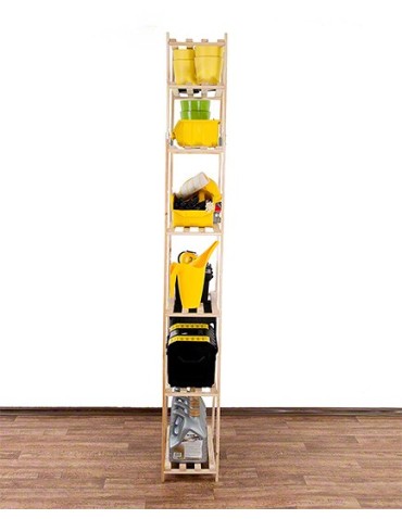 Regały - Sosnowy Regał 7-półkowy RA – Naturalny - product 12