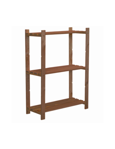 Sosnowy Regał 3-półkowy RA – Brązowy
