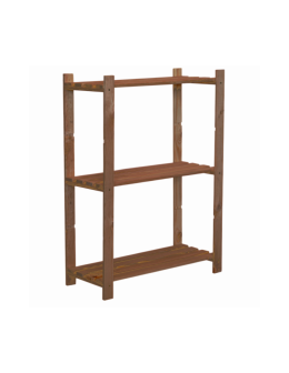 Sosnowy Regał 3-półkowy RA – Brązowy