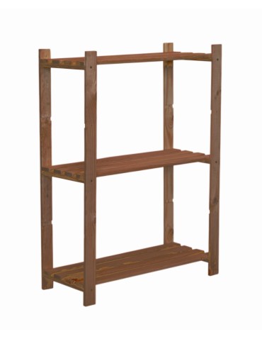 Sosnowy Regał 3-półkowy RA – Brązowy - product 2