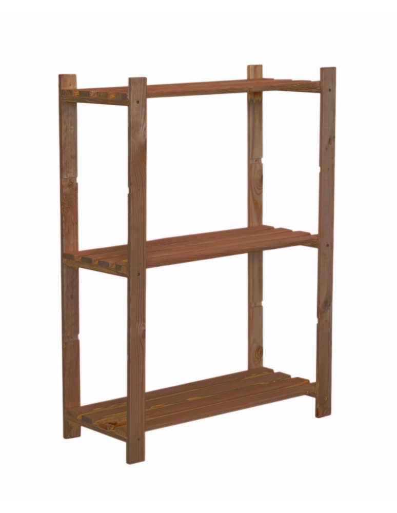 Regały - Sosnowy Regał 3-półkowy RA – Brązowy - product b2b.wamar.biz 2