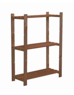 Sosnowy Regał 3-półkowy RA – Brązowy - product 2
